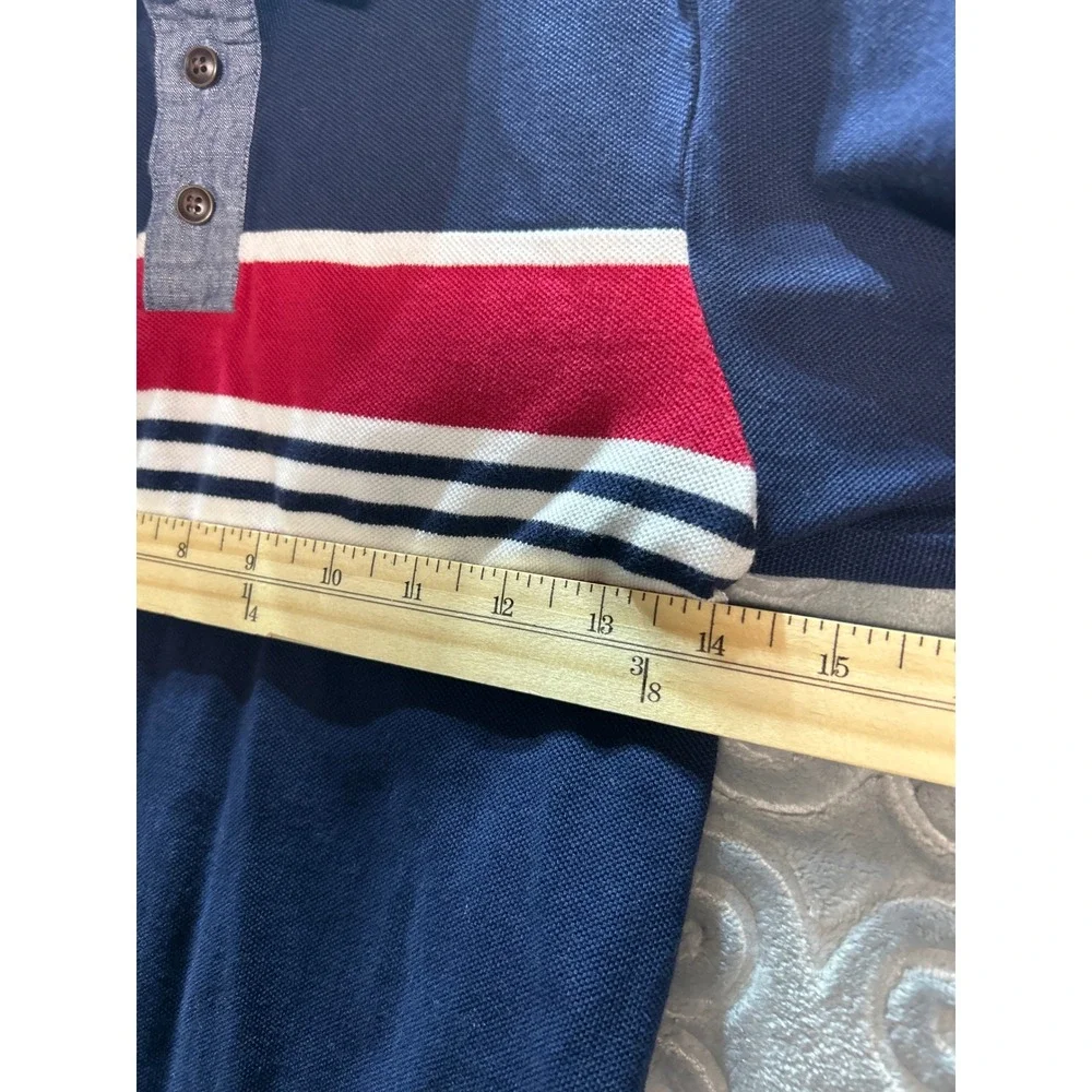 Gymboree Navy Red White‎ Stripe Short Sleeve Polo Shirt Top Size 8 Kids Boys